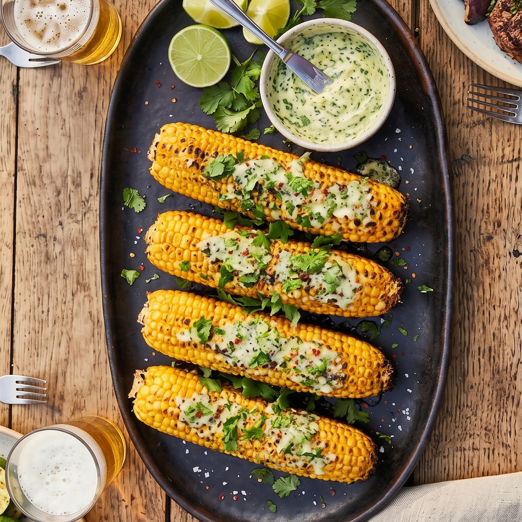 Charred Corn with Lime Butter