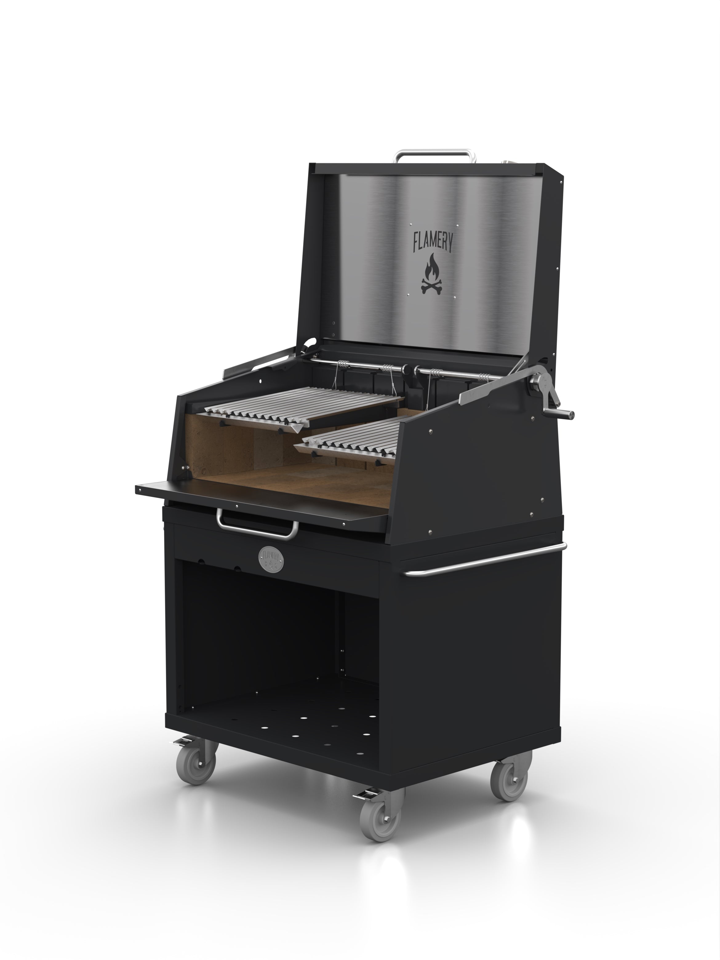 NORTE 1.0 / Small Asado Grill on Trolley - Flamery