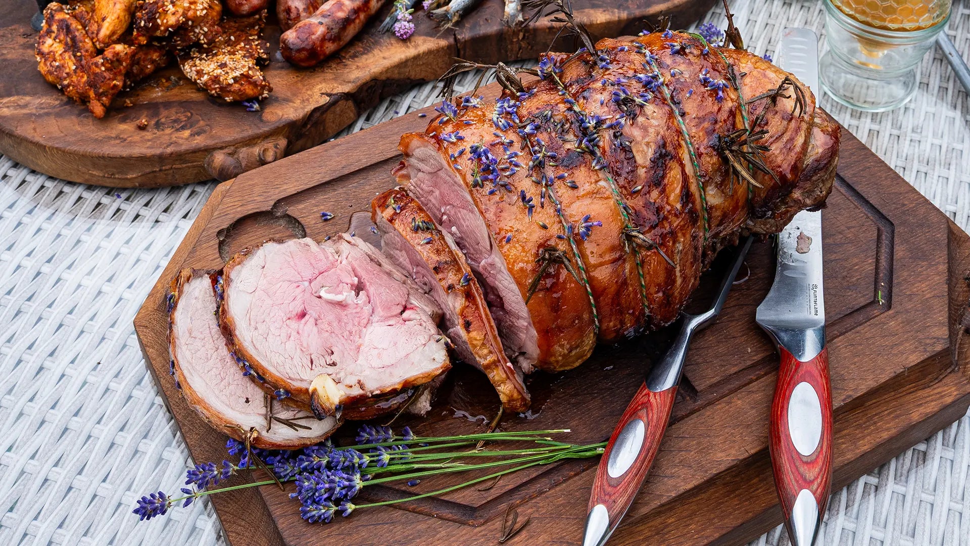 Rotisserie Rosemary & Honey Rolled Lamb Shoulder