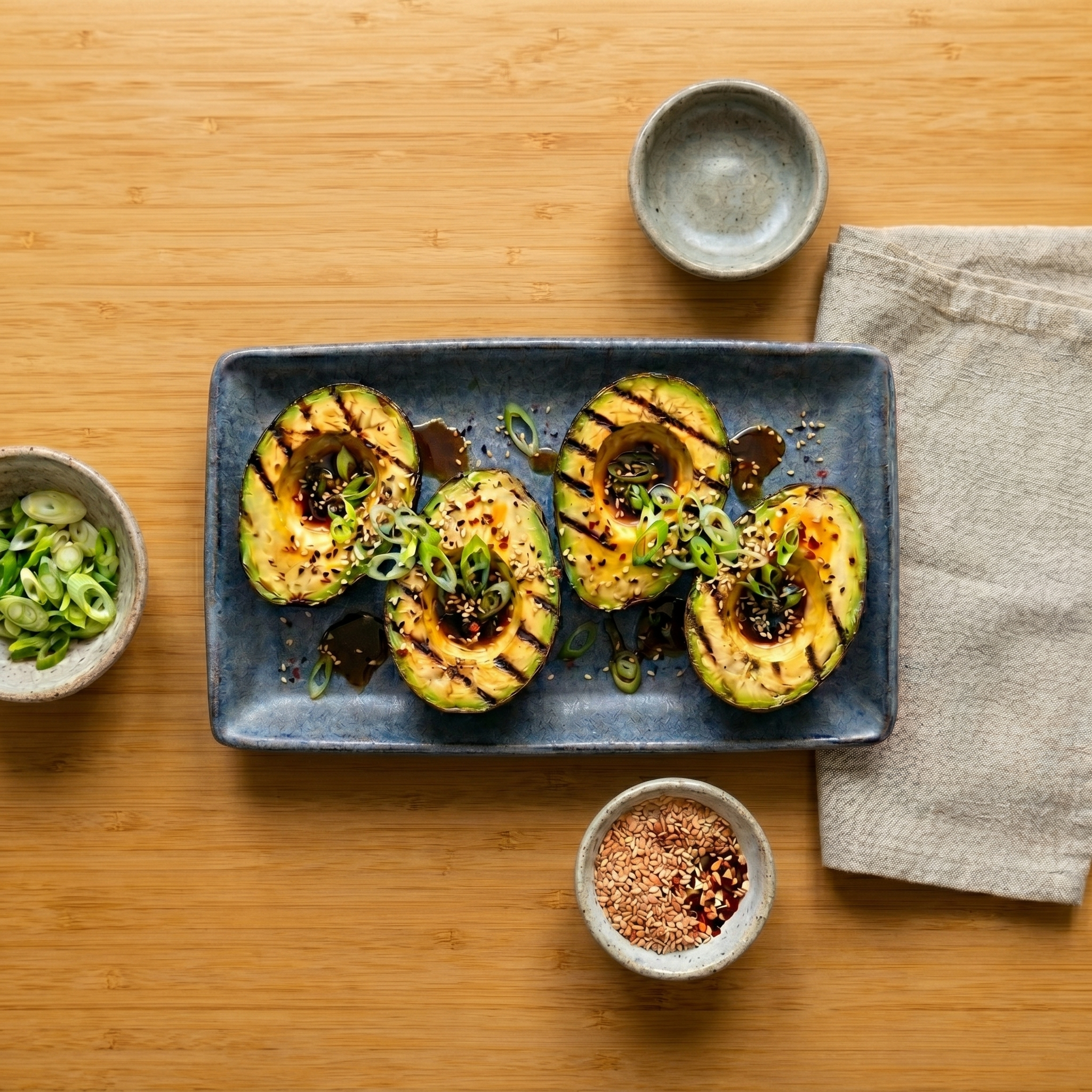 Grilled Avocado with Ponzu