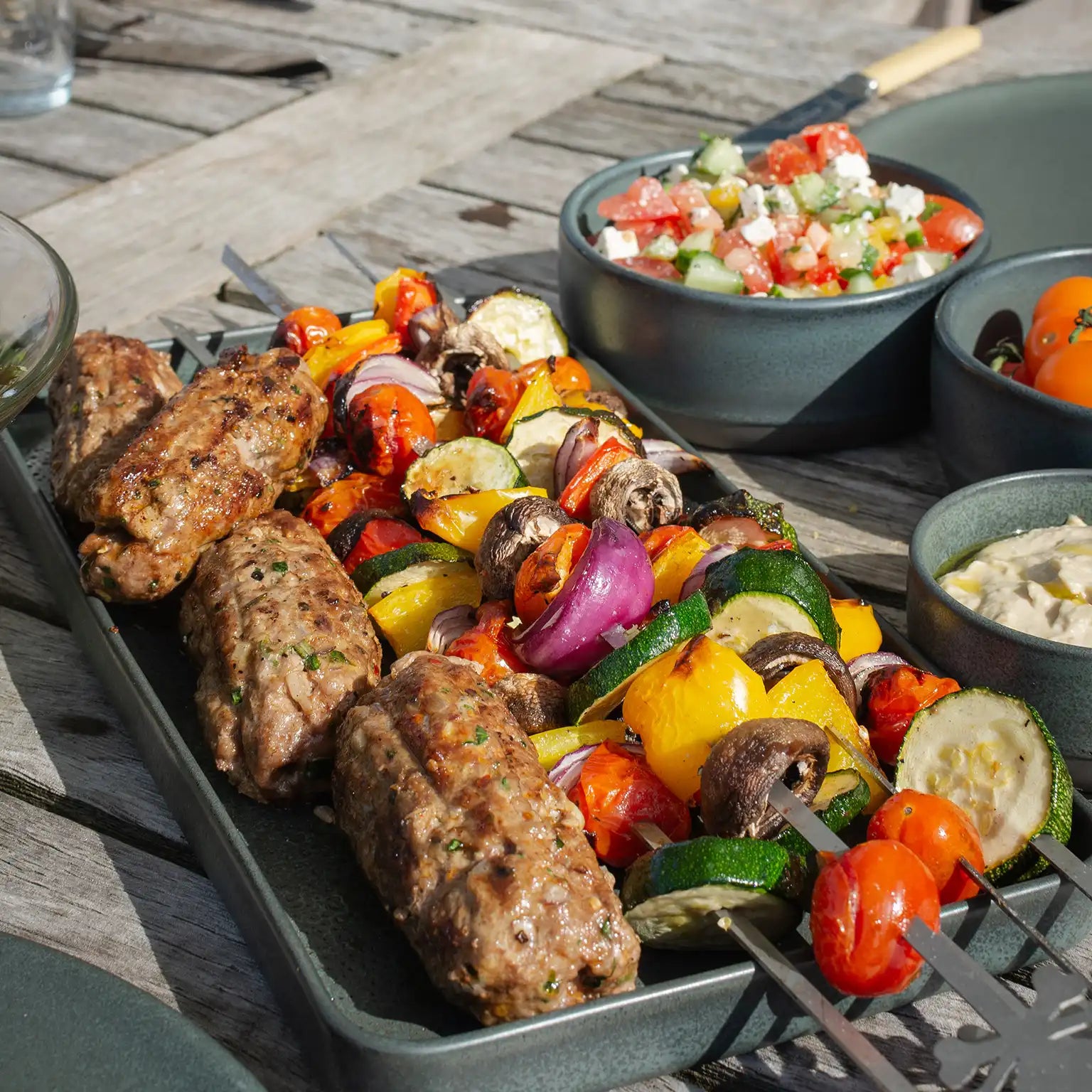 Grilled Mediterranean Veg Skewers – Flamery