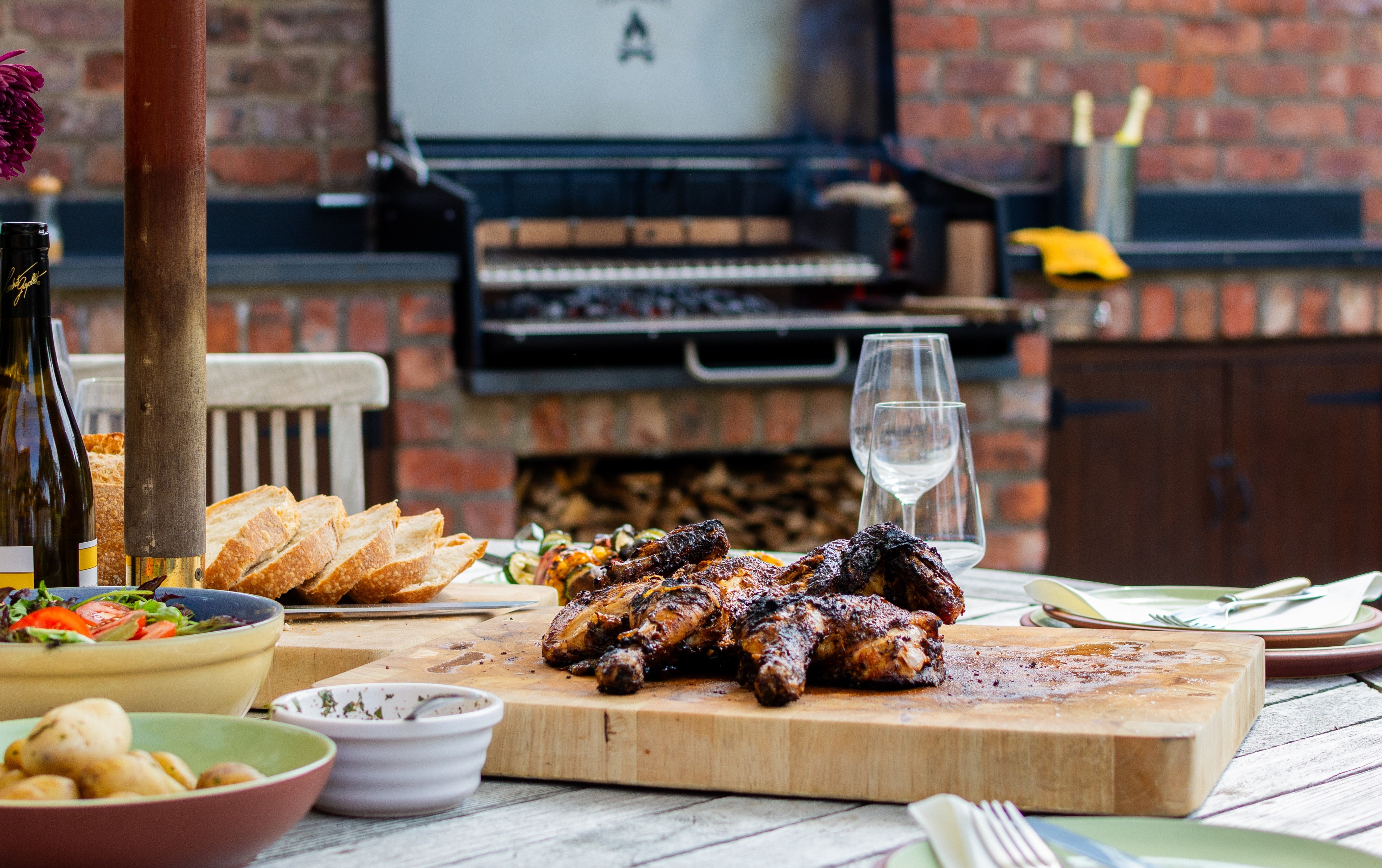 Middle Eastern BBQ Glazed Spatchcock Chicken