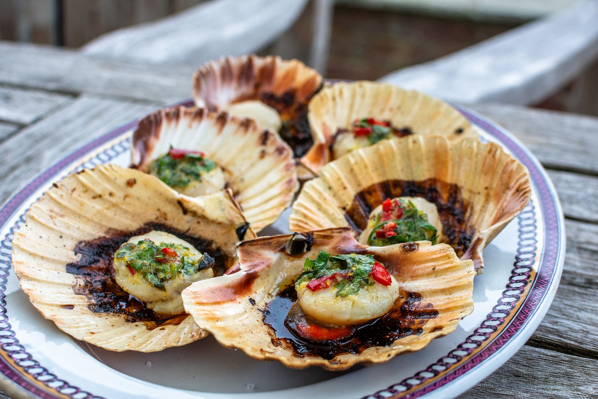 Scallops with a Garlic Herb Butter