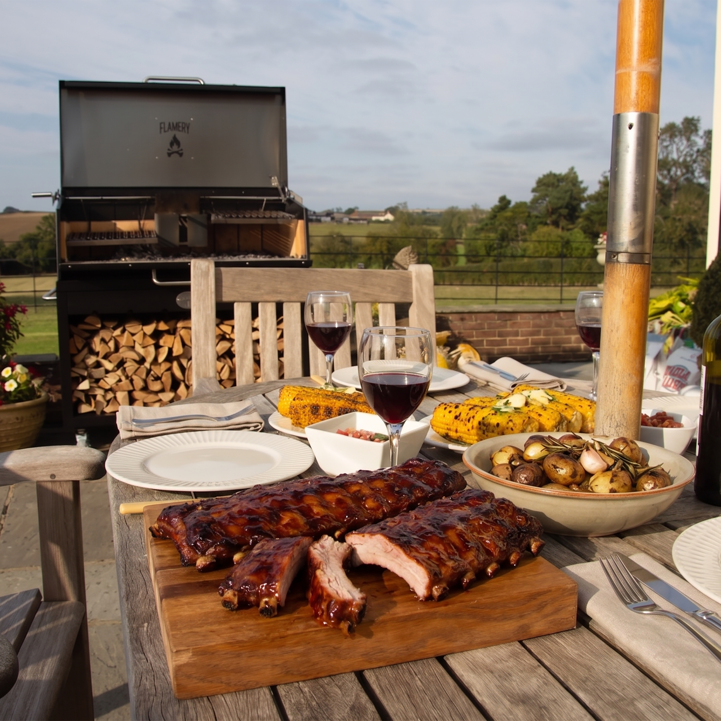 Sticky Bourbon Pork Ribs on the Grill