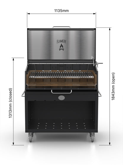 NORTE 2.0 / Large Asado Grill on Trolley - Flamery