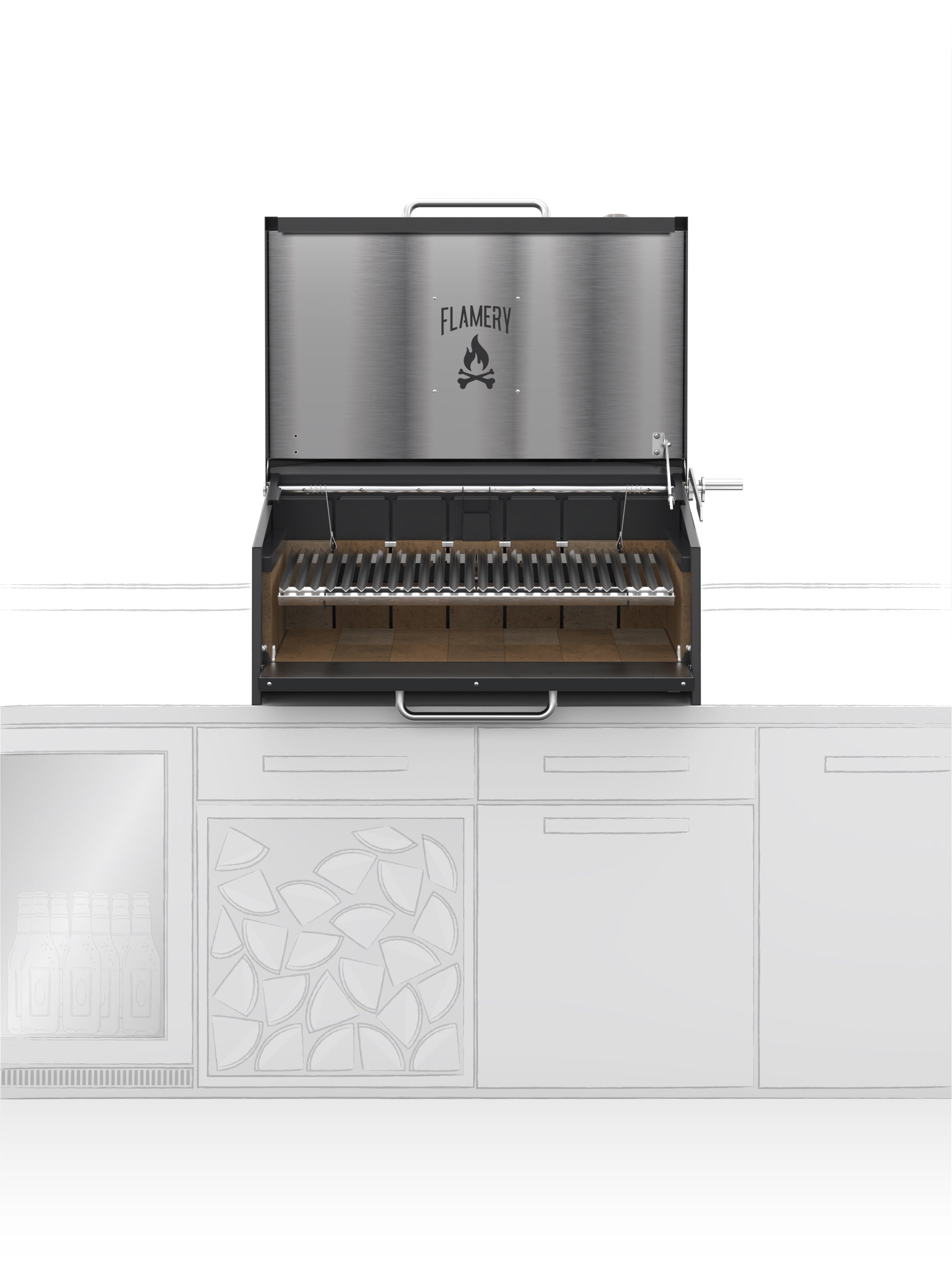 ASADO PRO.3.1 | Small Asado Grill Built-in BBQ | Flamery